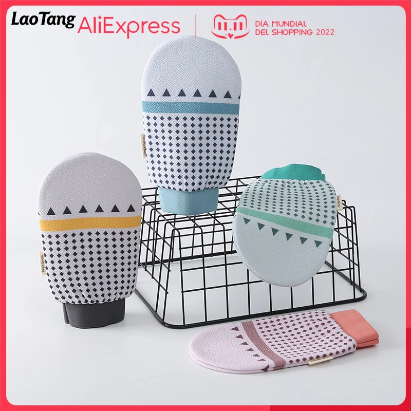 

Soft Hammam Exfoliating Scrub Gloves for Body Double Sided Remove Dead Skin Mitt Bathroom Body Exfoliator Gadgets Cleaning Tools