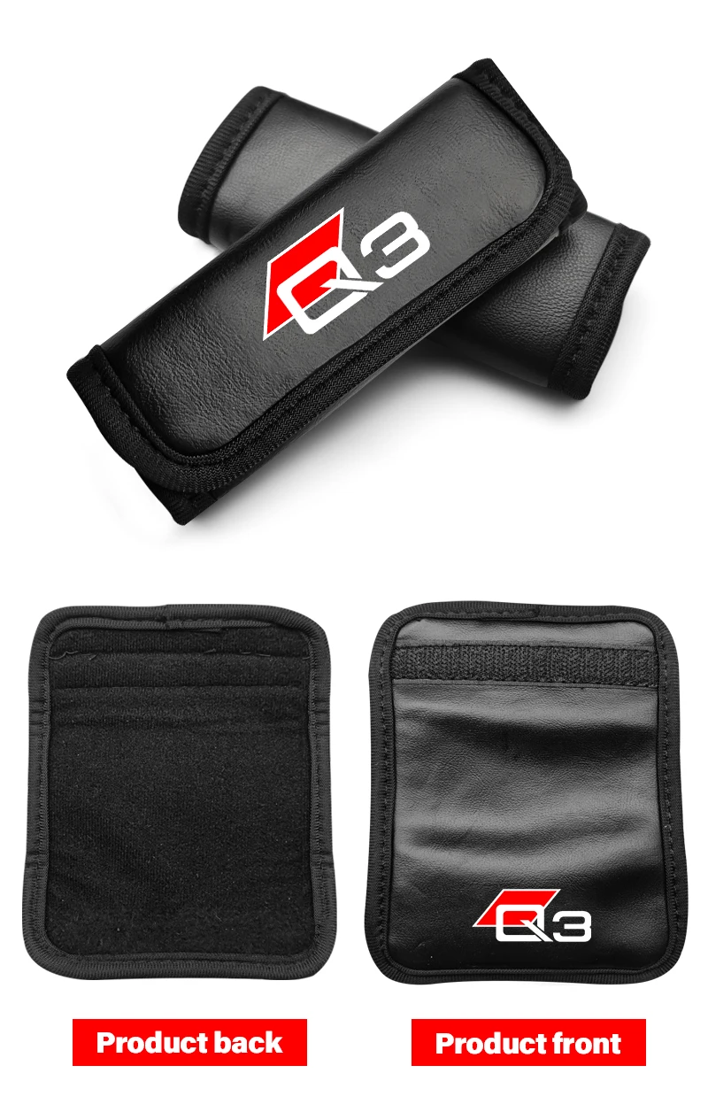 

Leather Car Logo Pull Gloves Comfortable Roof Handle Protection Cover Decor Accessories For Audi A3 A4 A5 A6 A7 Q3 Q5 Q7 Etc