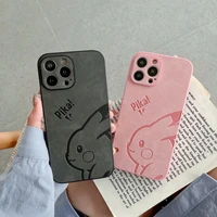 leather pikachu phone cases for iphone 13 12 11 pro max mini xr xs max 8 x 7 se 2020 back cover
