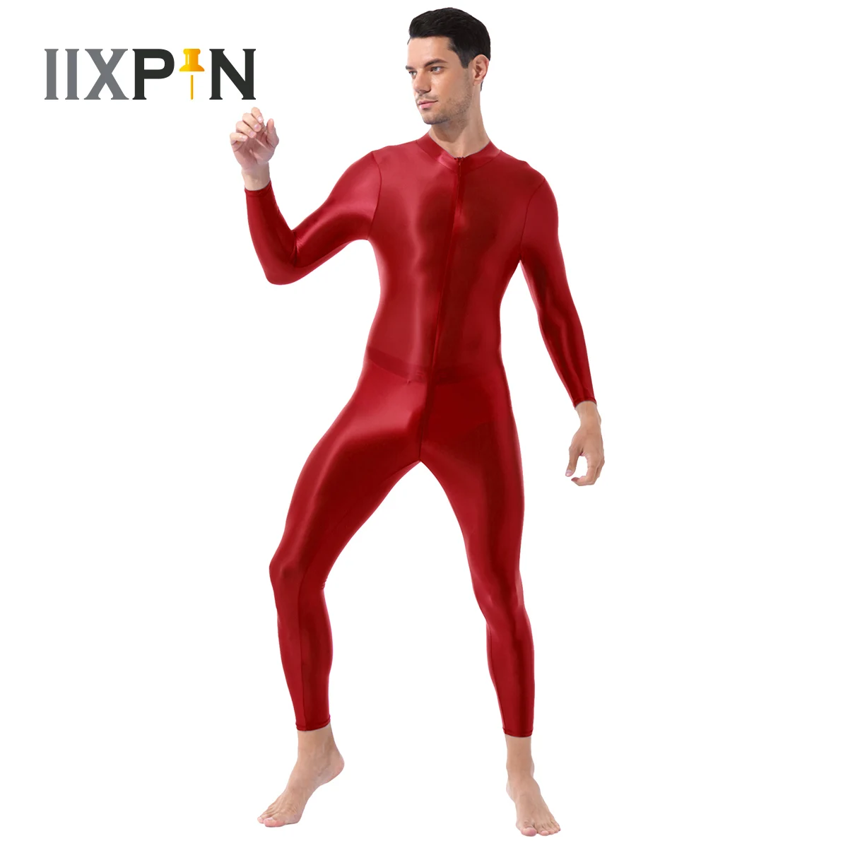 

Блестящий цельный комбинезон Zentai, Облегающий комбинезон для взрослых, комбинезон Zentai, костюм для мужчин, унитард, сценическая Одежда для танцев