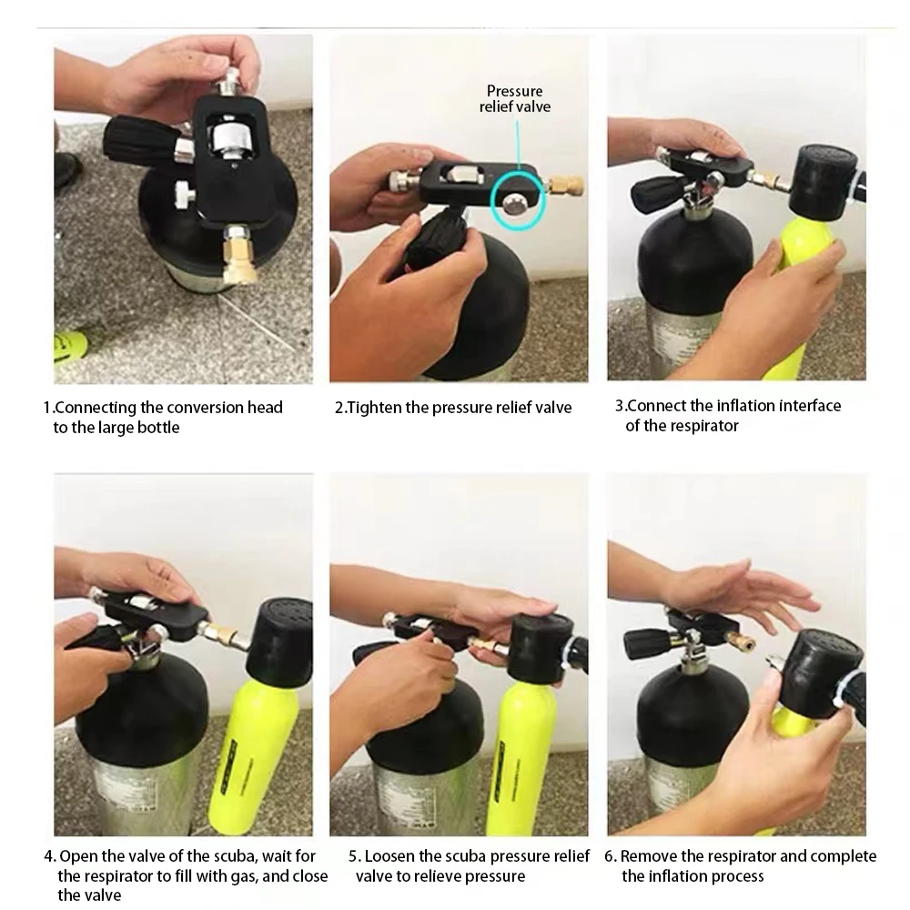 Адаптер для резервуара Акваланга с клапаном 4500 фунтов на квадратный дюйм PCP