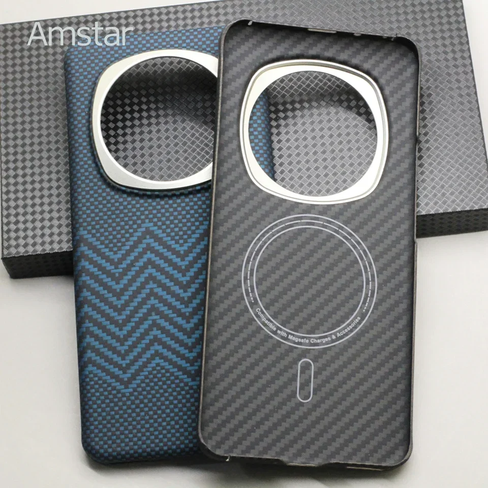Магнитный чехол Amstar из углеродного волокна для Honor Magic 6 Pro поддержка Magsafe Charges