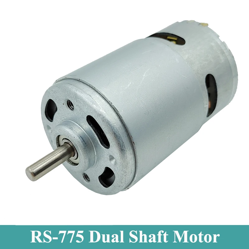 RS-775 двойной шарикоподшипник DC12V 18V 24V 20000RPM, высокая скорость, большой крутящий момент 42 мм, электродрель, садовый инструмент, двигатель