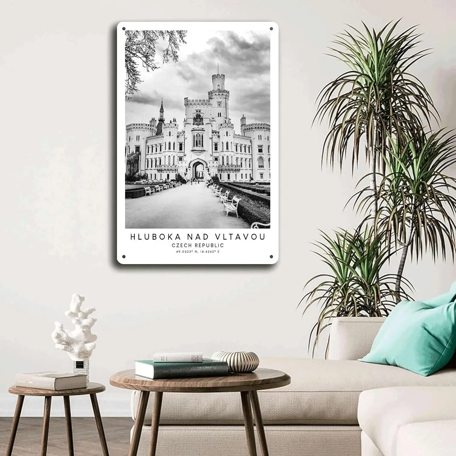 Металлические алюминиевые знаки Hluboka Nad Vltava Travel подходит для дома кафе офиса