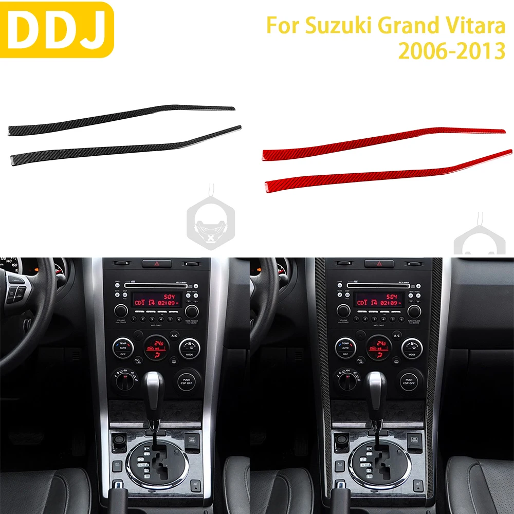 

For Suzuki Grand Vitara 2006-2013 Accessories Carbon Fiber Car Interior Central Control Side Strip Trim Sticker Decoration