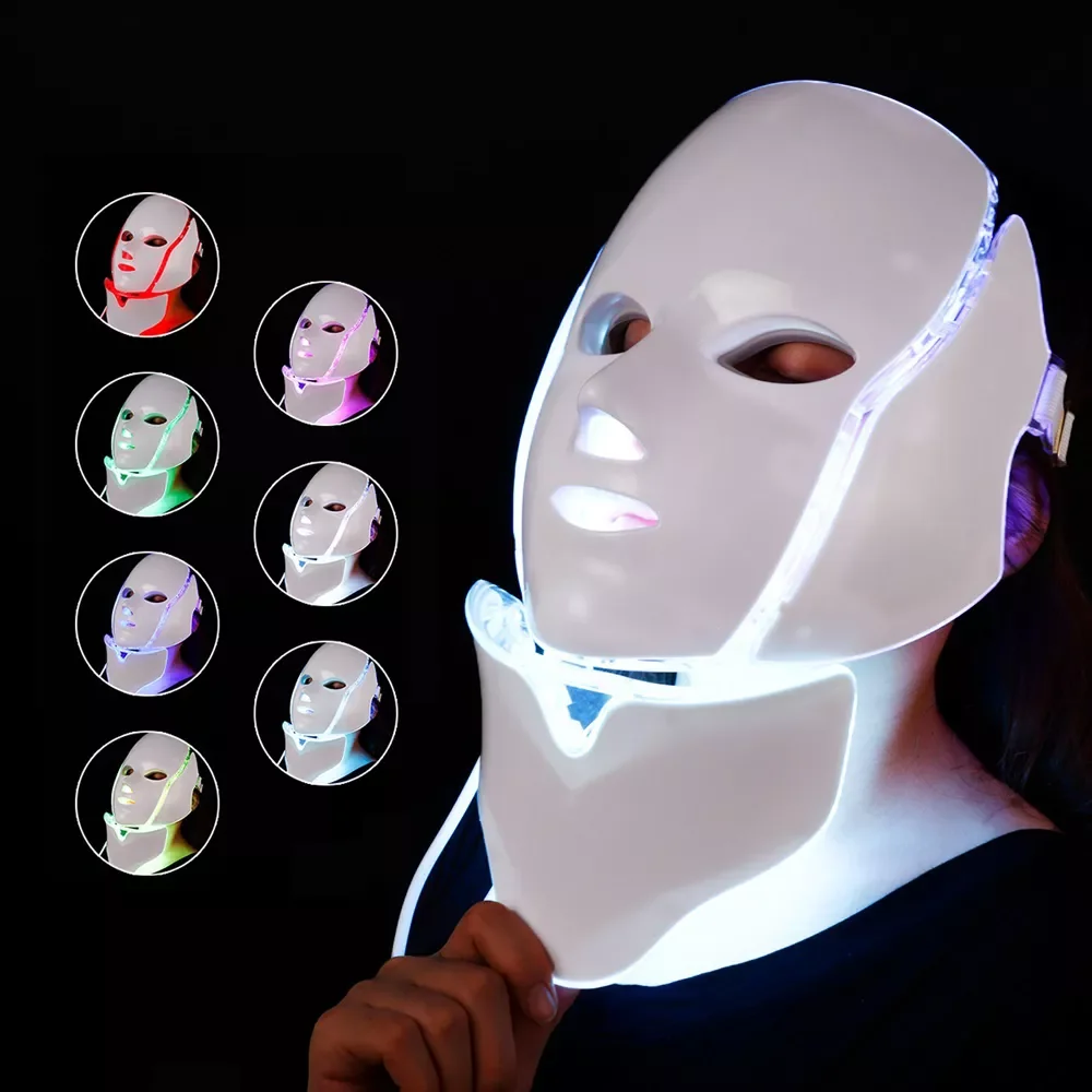 

LED Facial Mask Therapy 7 Colors Face Mask Machine Photon Therapy Light Skin Care Wrinkle Acne Removal Face Beauty