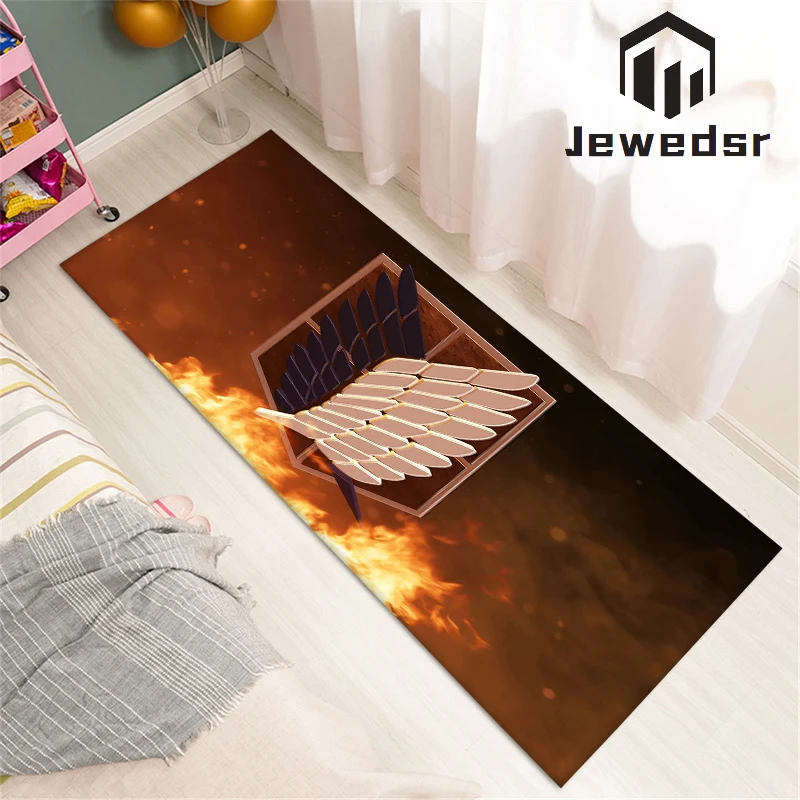 

Attack On Titan Living Room Rug Kitchen Mat Hallway on the Floor Mat Bedroom Carpet Bathroom Rug Doormat Entrance Door Bath Home