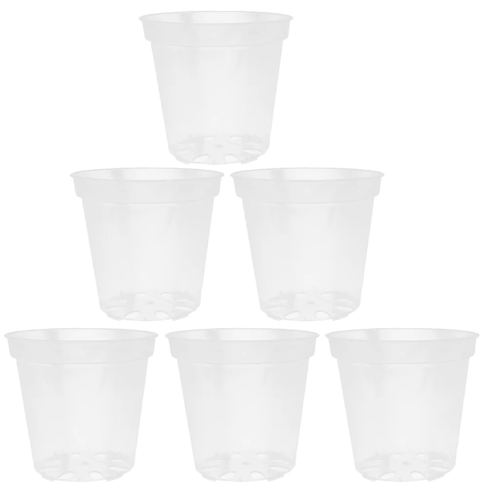 

Transparent Flower Pot Indoor Orchid Pots Clear Planter Decorative Orchids Containers Gardening Plastic Planters Flowerpot