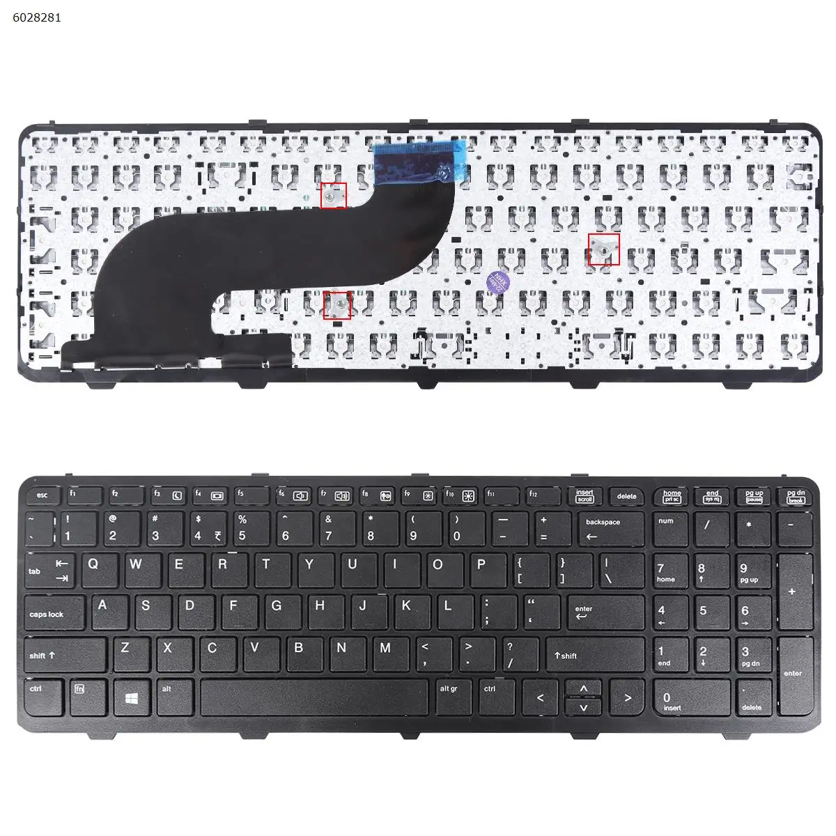

US Laptop Keyboard for HP Probook 650 G1 655 G1 BLACK FRAME BLACK