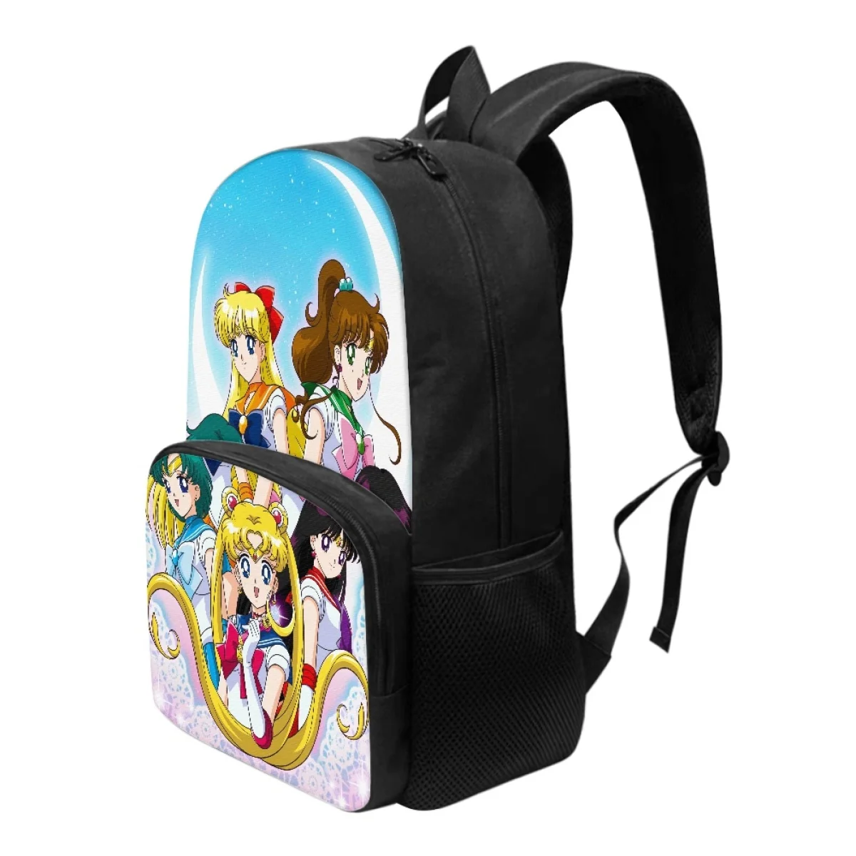 FORUDESIGNS セーラームーン Print Japanese Anime Schoolbag for Women Kids Girls Back to School Backpacks Dirty Resistant Packbag Satchel