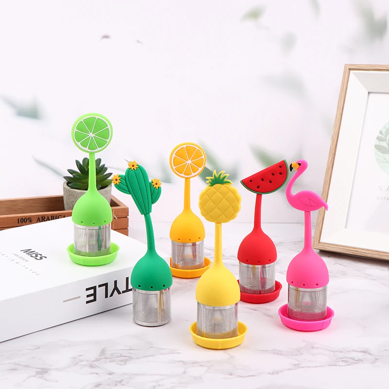 

1pc Stainless Steel Flamingo Fruits Tea Ball Leaf Tea Strainer For Brewing Device Herbal Spice Filter Kitchen Tools Tea Infuser