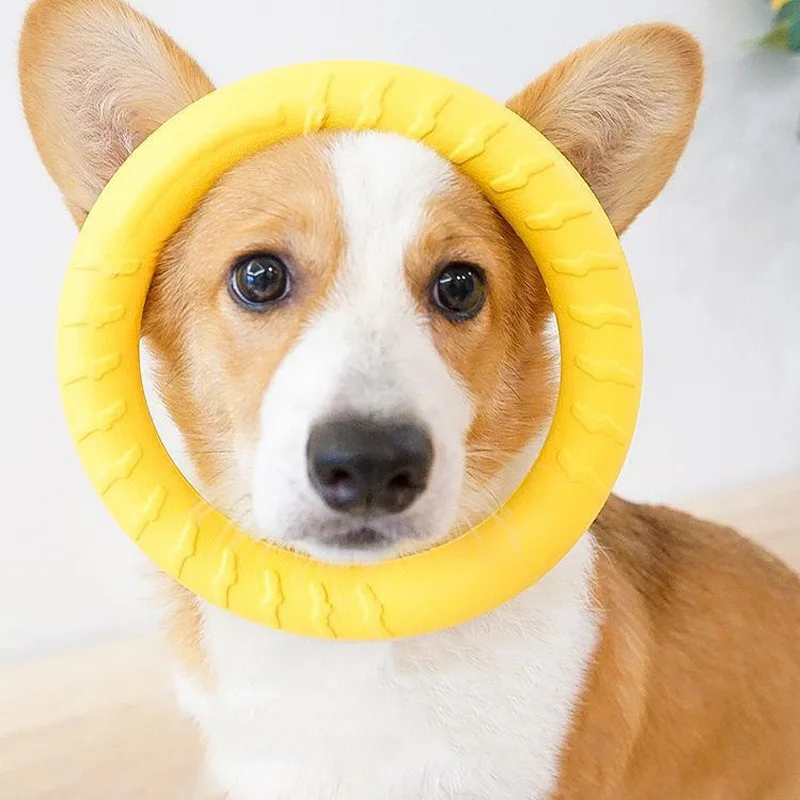 

18/27CM Dog Toys For Large Dogs EVA Interactive Training Ring Puller Resistant For Dogs Pet Flying Discs Bite Ring Toy Dog Ring