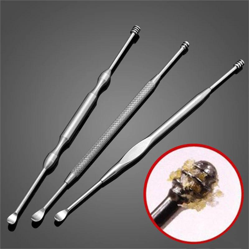 

1PCS Ear Wax Pickers Stainless Steel Ear Picks Wax Removal Curette Remover Cleaner Ear Care Tool Ear Pick Health Care Tools