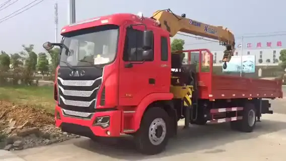 

Jmc/JAC/isuzu Double Cabin Telescopic Boom Construction Machine 2 ton Truck Mounted Crane 3.2ton Truck with engine Crane