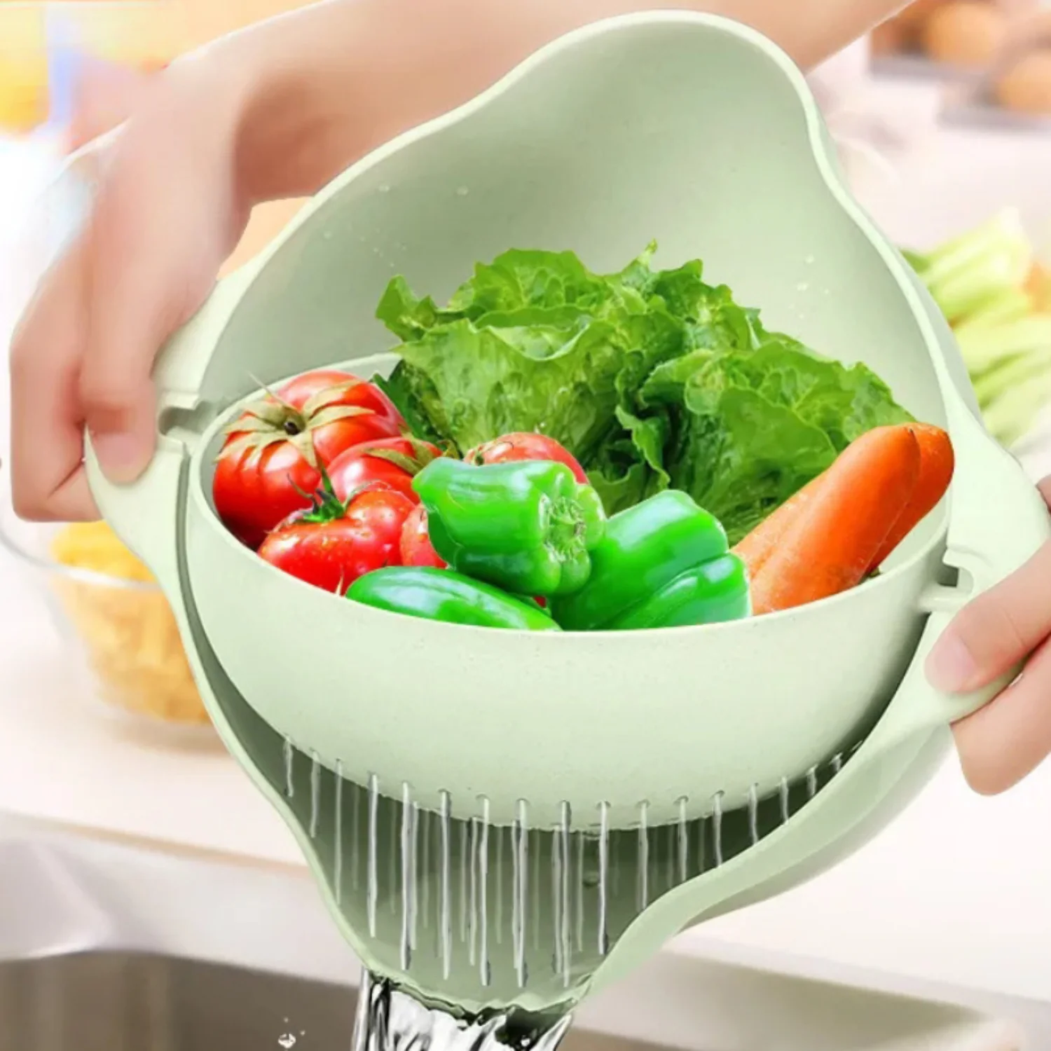 Экономия пространства двухслойная Пшеничная солома кухонная