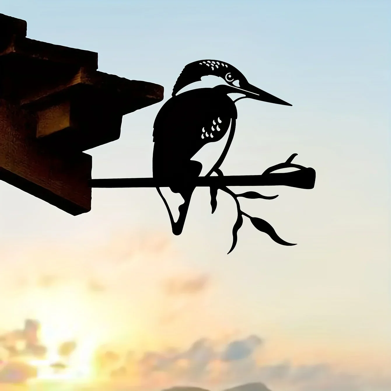 Шикарный Железный художественный силуэт птицы украшение для сада и двора: