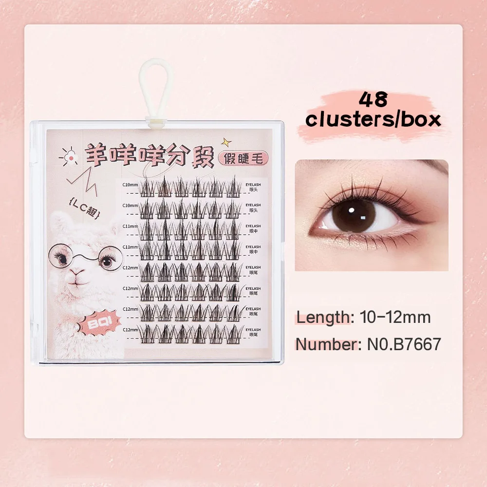 48 Clusters LC завитые накладные ресницы 10-12 мм имитация овец натуральные