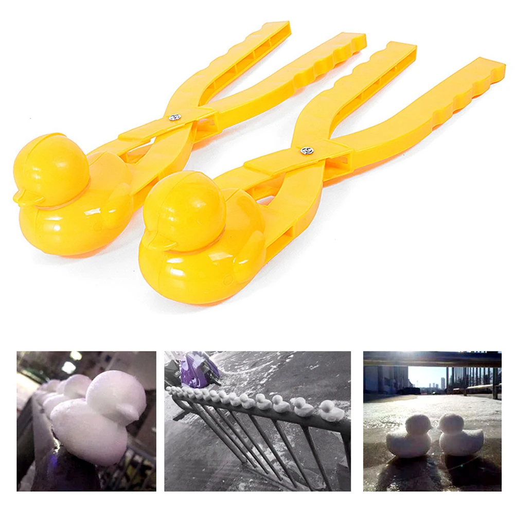 

1pc Plastic Snowball Maker Clip Safety Cartoon Lovely Outdoor Sand Duck Winter Snow Ball Mold Kids Fun Toys for Snowball Fight