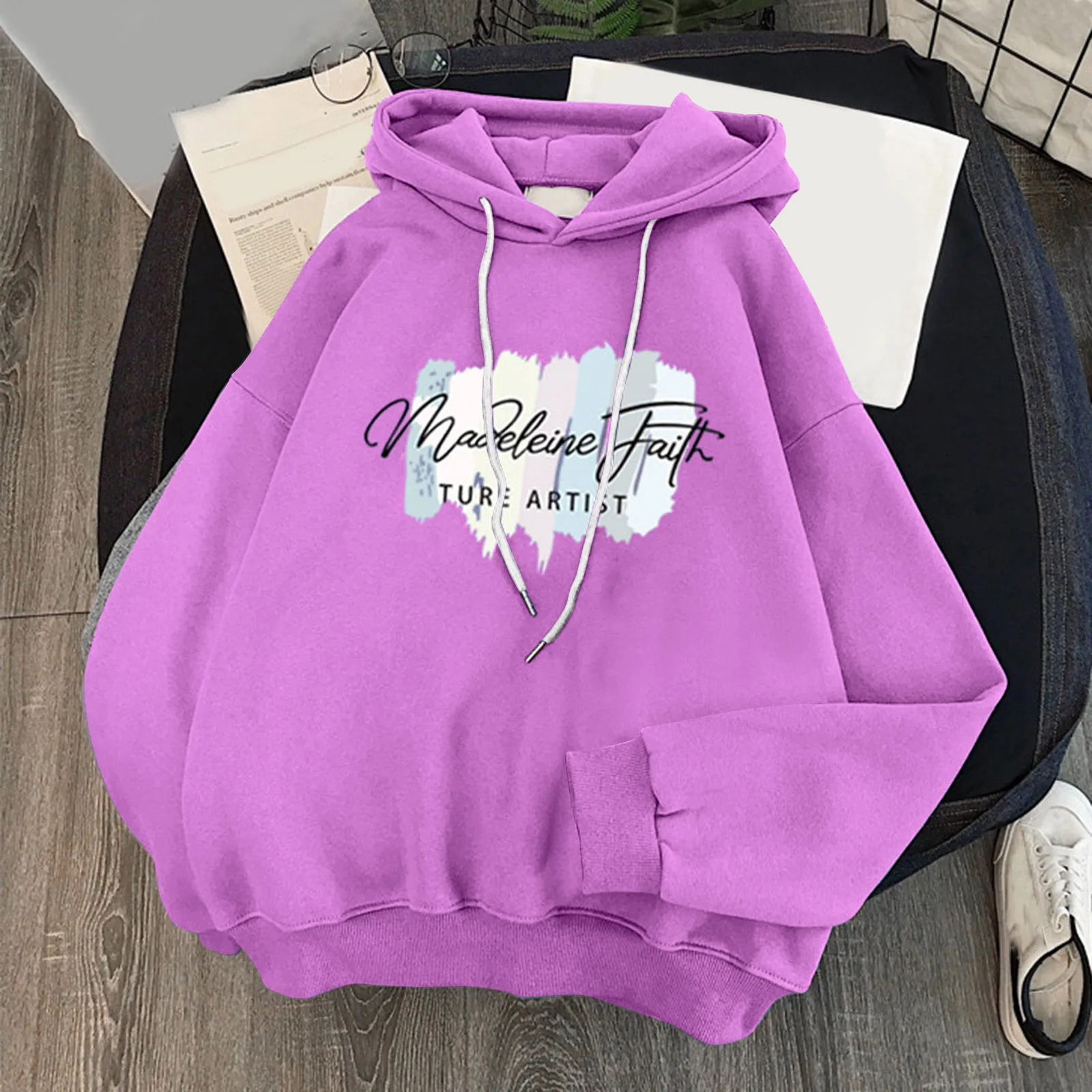 

Women's Cute Sweatshirt Kawaii Long Sleeve Hoodie Cotton Pullover Tops For Teen Girls Snap Button Hoodie Hoodies Lightweight