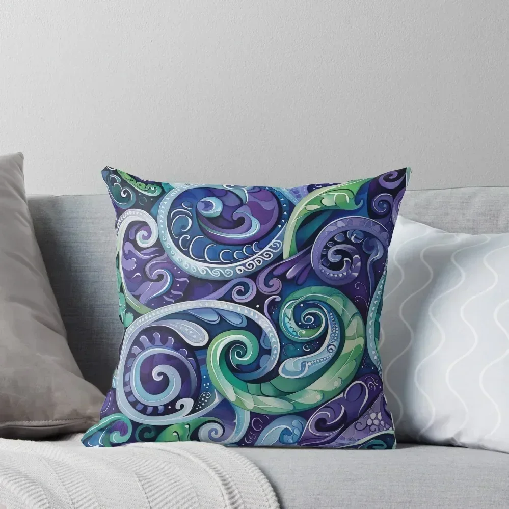 Новая Зеландия Paua Māori Pattern Koru Design 2 декоративная подушка чехлы для диванных