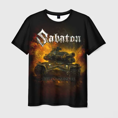 Мужская футболка 3D SABATON - Steel Commanders |