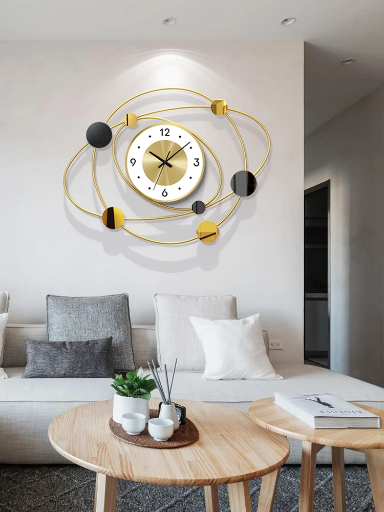 

Creative Metal Star Wall Clock Modern Design Decorations for Living Room 3d Watch Home Decor Iron Sticker Art Ornament Mechanism