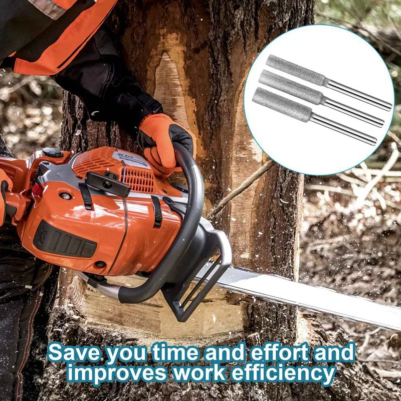 Алмазная точилка для цепной пилы 54 шт. 3 размера инструмент ЗАТОЧКИ ЦЕПНОЙ ПИЛЫ