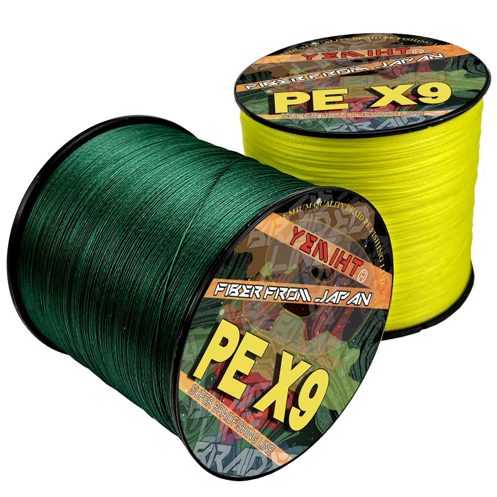 

YEMIHT X9 300M 500M 1000M Braided Fishing Lines 9 Strands MultiColor Multifilament Saltwater PE Line 20LB-100LB Ocean Boat Pesca