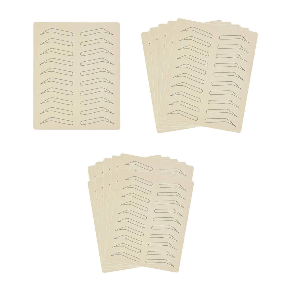 

1/5/10 шт., листы для бровей из латекса