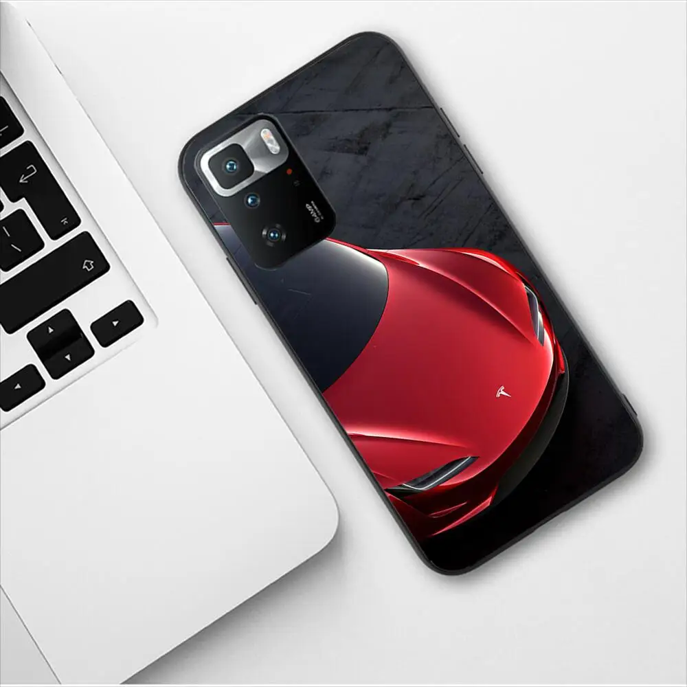 New Energy Car Tesla Luxury Design Phone Case For Redmi 9 9A 7A 10 8A 10A 8 Note 11 10S 7 11S Plus POCO X3 Pro Soft Phone Covers
