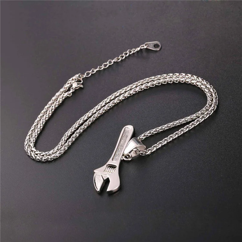 Collare подвеска с ключом 316L нержавеющая сталь золотого/черного цвета хиппи