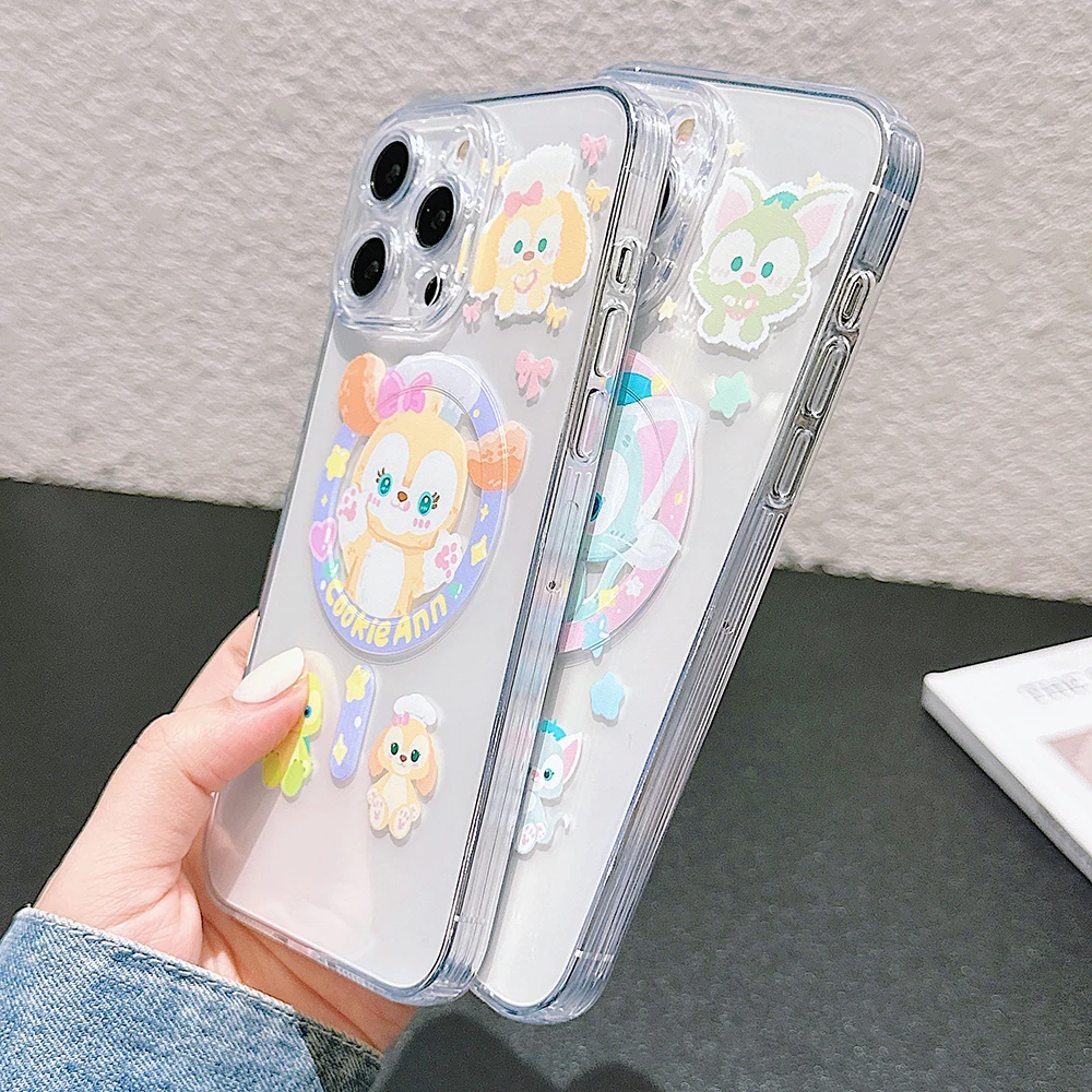 Милый магнитный чехол для телефона C-CookieAnns Gelatoni Magsafe iPhone 16 15 14 13 12 11 8 7 Plus Pro Max X XR XSMax