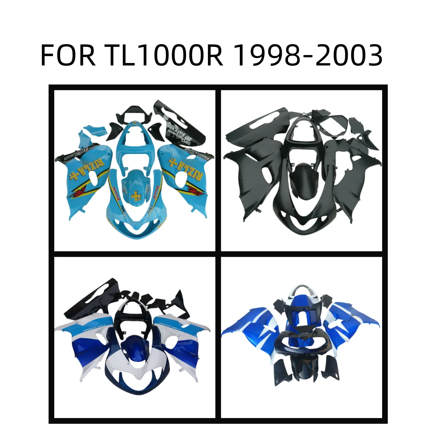 Комплект обтекателей пластикового корпуса для TL1000R 1998 1999 2000 2001 2002 2003 TL1000 98-03
