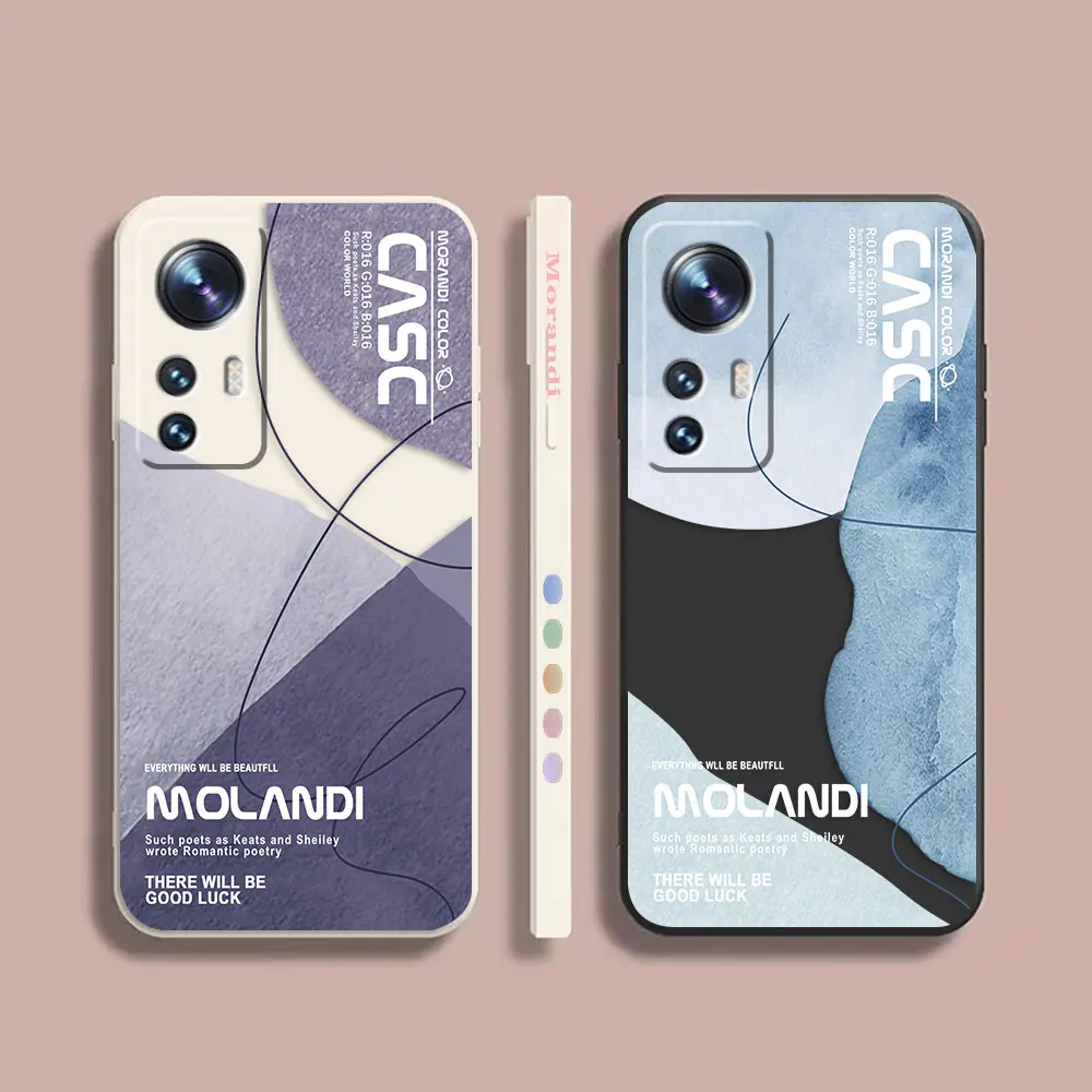 

Phone Case For Xiaomi 13 12 12T 12S 11 11T 10S 9 8 Pro Ultra Lite Colour Simple Case Cover Funda Cqoue Shell Capa Morandi Colors