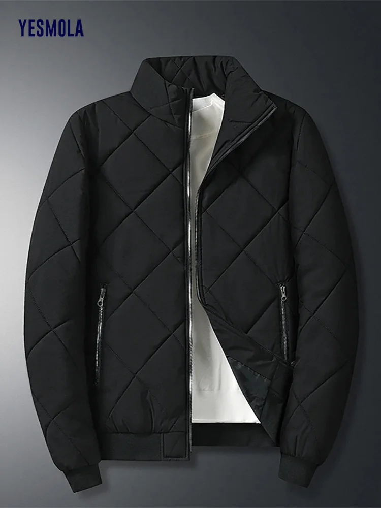 YESMOLA Cotton Padded Jacket Men's Autumn Winter Parkas Coat Men 2022 New Casual Thick Warm Outwear Male Clothing