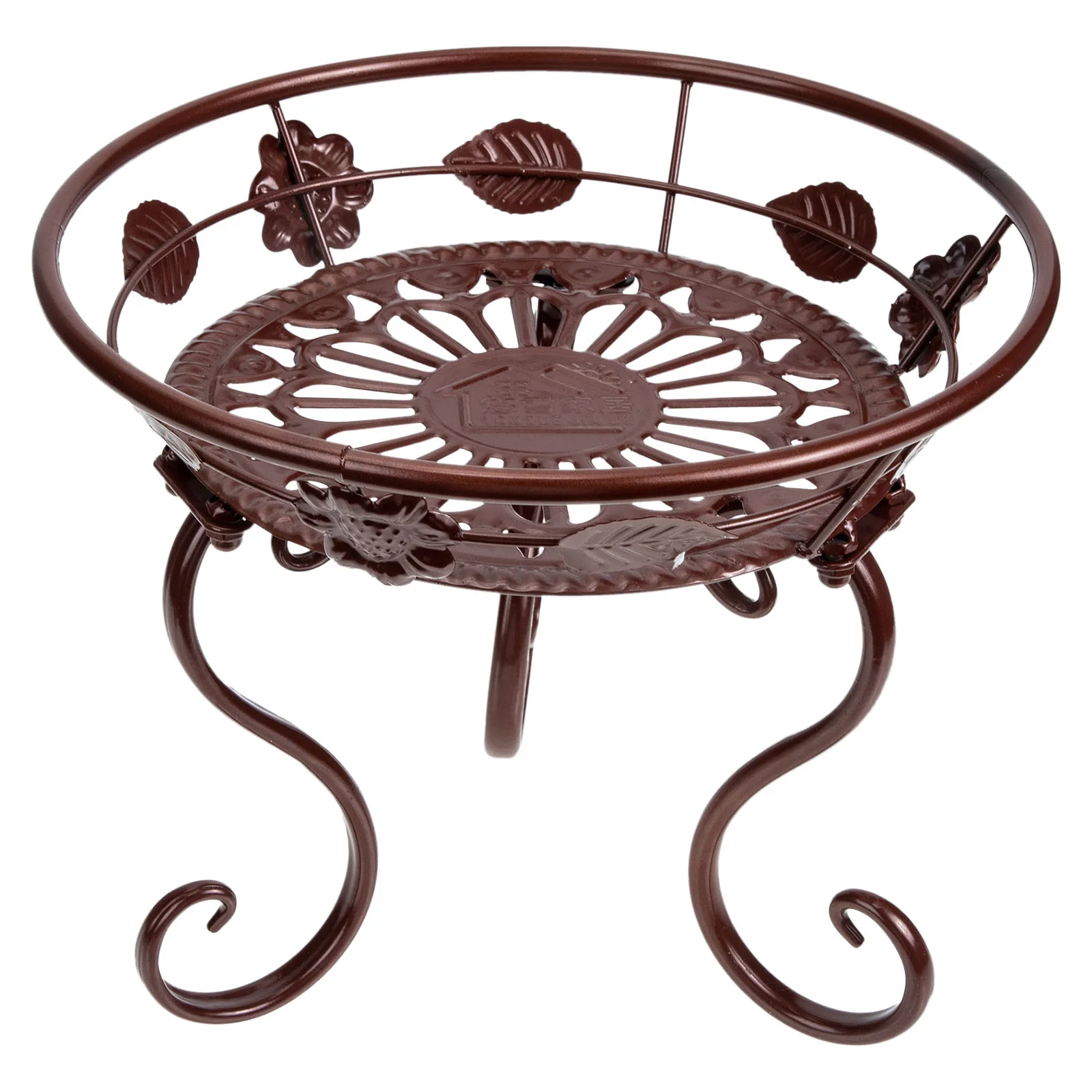 

Stand Metal Pot Flower Holder Iron Rack Shelf Planter Small Stool Display Tall Flowerpot Corner Support Table Wrought Garden