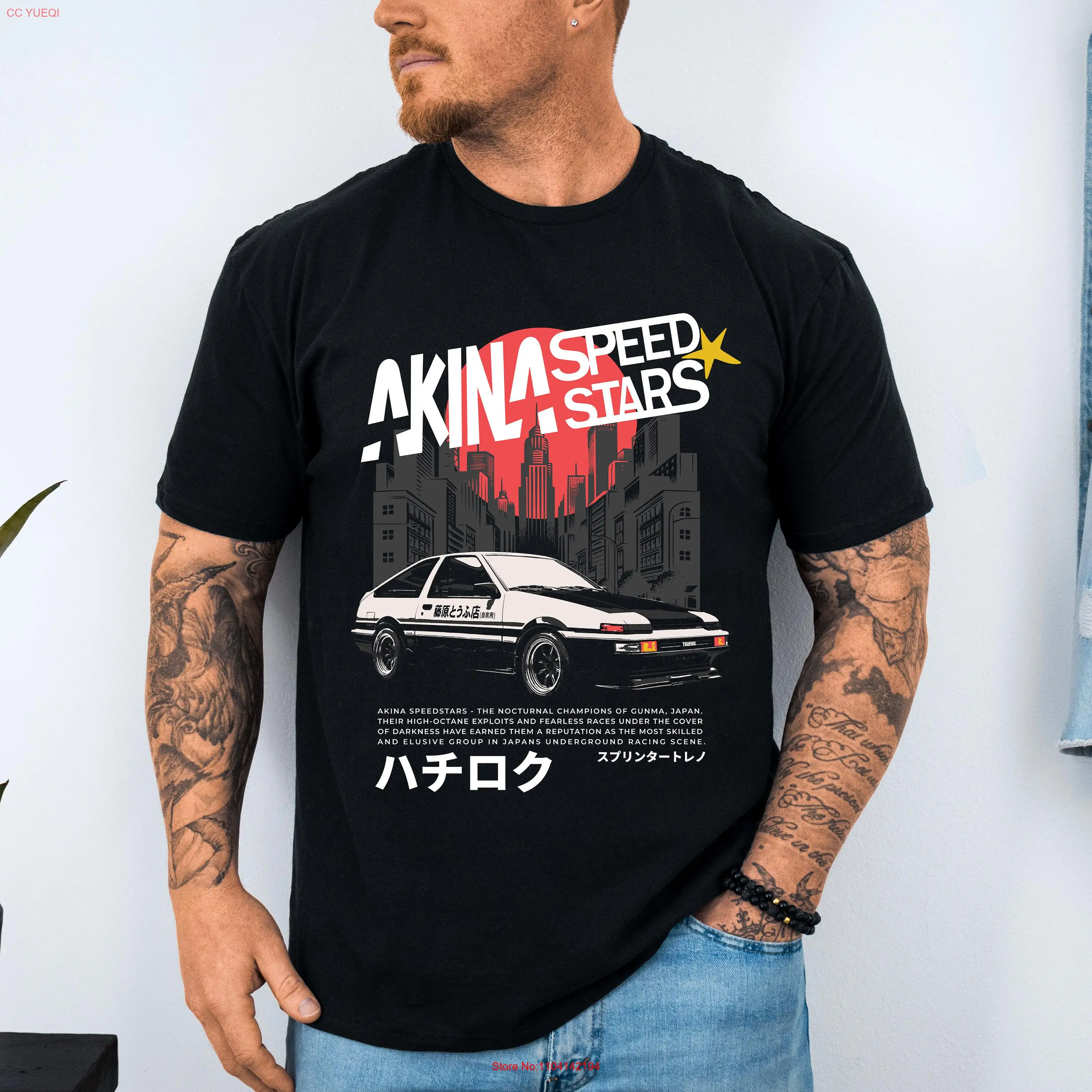 Футболка с изображением автомобиля D Akina AE86 Trueno Takumi Fujiwara Speed Stars японское аниме