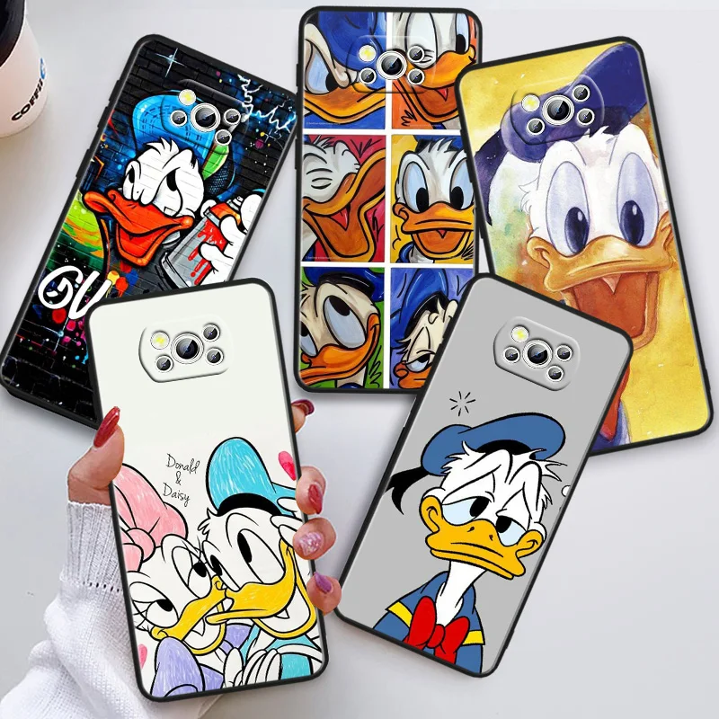 

Donald Duck Phon Case For Xiaomi POCO C50 C40 C31 C3 M5S X4 M4 M3 F4 F3 GT F2 F1 X3 NFC X2 Pro Black Cover