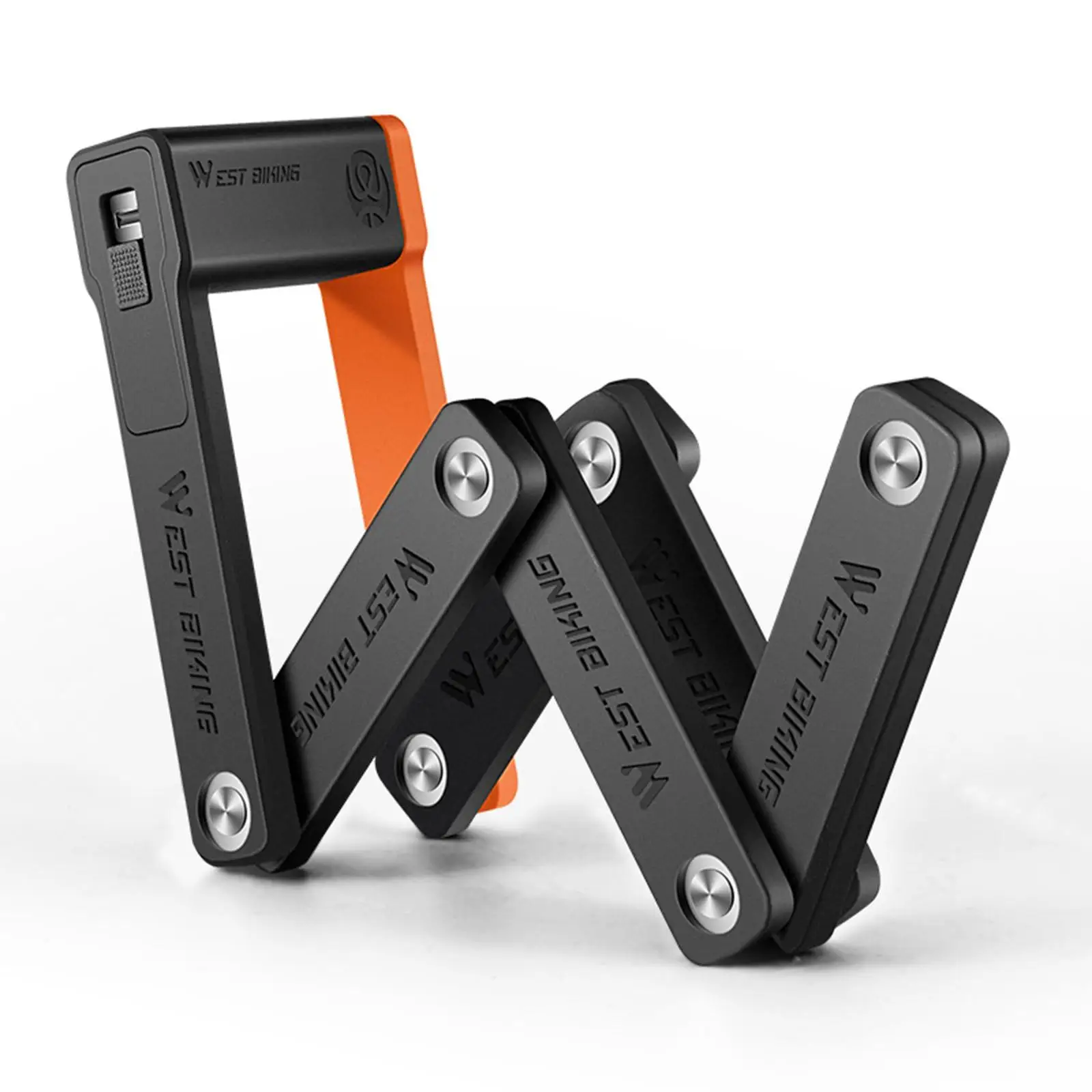 

Folding Bicycle Lock Anti Theft Carrying Case Included 3 Keys High Security Anti-Slip Bike Locking Chain for Electric Scooters