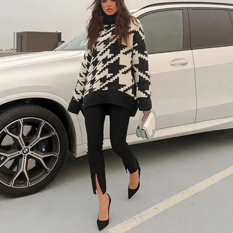 

Новинка Осень/Зима 2022, вязаный Повседневный винтажный пуловер Melaleuca с геометрическим рисунком, свитер