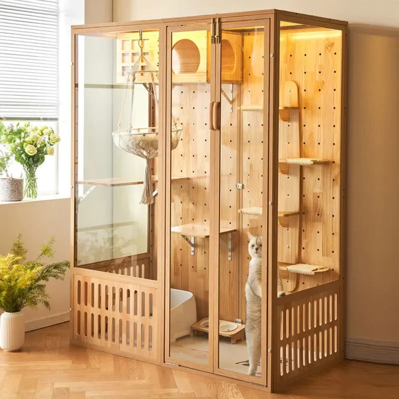 Новое поступление роскошная вилла для кошачьего домика со светодиодной