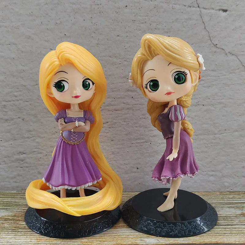 

Q Posket ПВХ фигурка модель игрушки кукла с большими глазами Принцесса Белоснежка Эльза Анна Рапунцель Жасмин Золушка София Игрушки для девочек Подарки