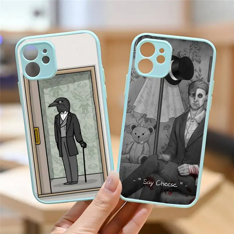 

Rusty Lake Puzzle Game Phone Case Blue Color Matte Transparent For iPhone 13 12 11 Mini Pro X XR XS Max 7 8 Plus Coque Funda