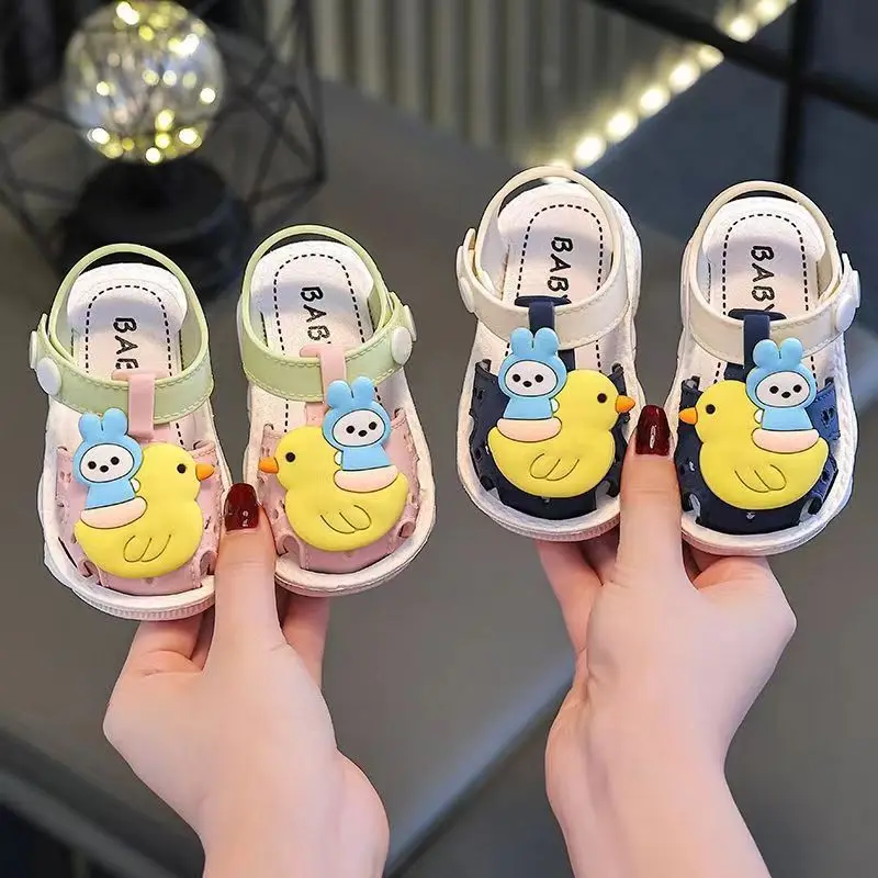 Повседневные Милые Дышащие Сандалии С Героями Мультфильмов Для Маленьких
