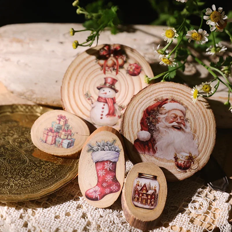 Винтажные рождественские наклейки