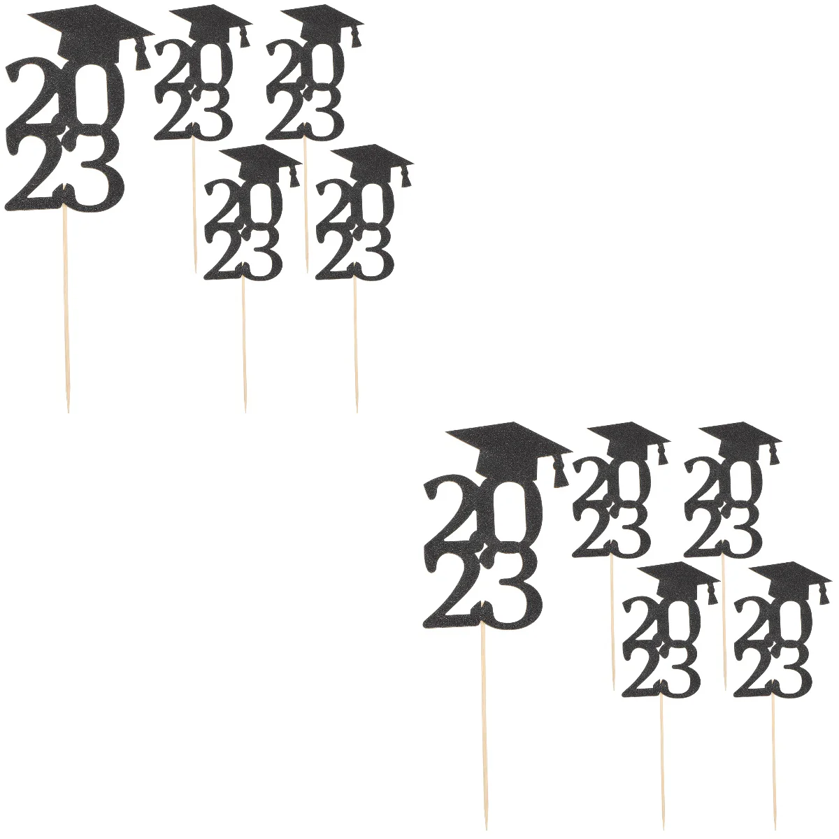 

50 Pcs Graduation Cake Picks Fruit Cupcake Topper Graduation Party Favors Photo Prop