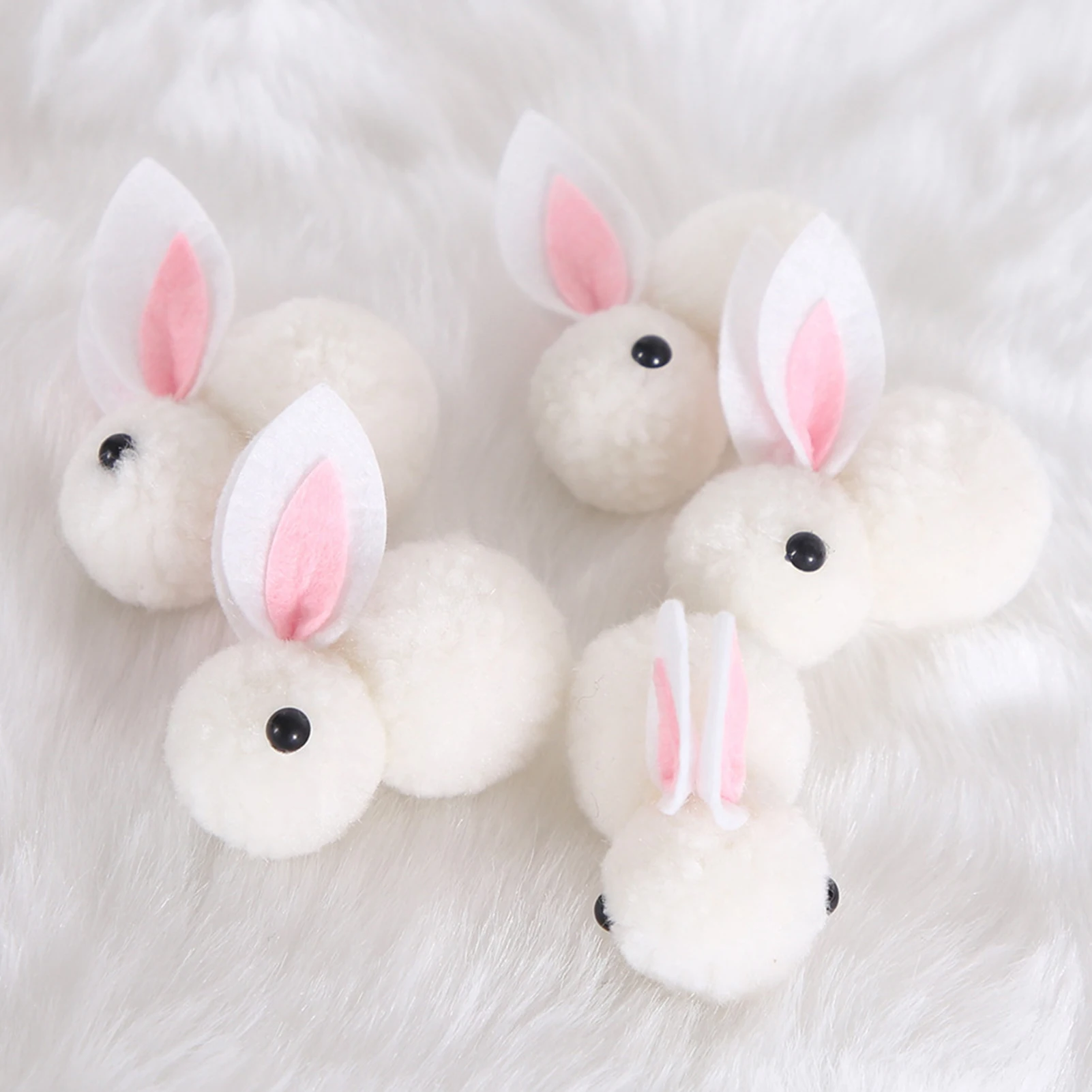

5Pcs Small Easter Bunny Doll Home Decoration Cute Easter Plush Rabbit Home Party Decorations Kids Toys Elf DIY Handwork Bunny