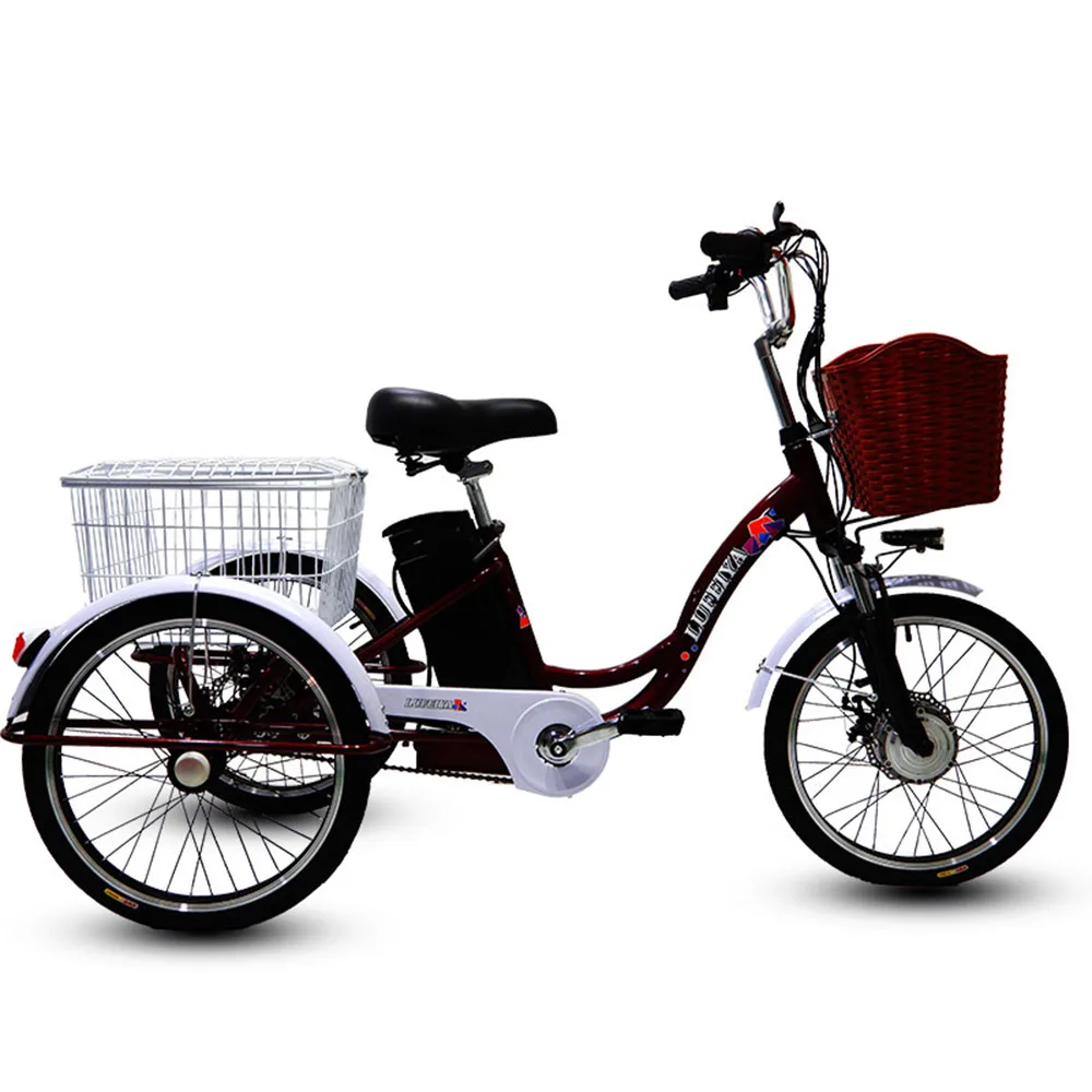 20 Inches Electric Tricycle Lithium Battery Bicycle High Car