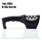 3-ступенчатая точилка для кухонных ножей, профессиональный точильный камень для шлифовки ножей из вольфрама, алмаза, керамики, инструмент для заточки