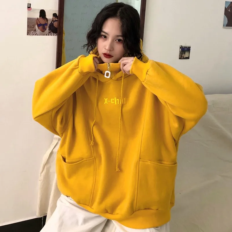 

Hoodie Winter Hoodies Women 2022 Thicken Sweatshirts Women Kawaii Hooded Sweatshirts Zip Up Hoodie Korean Oversized Hoodie